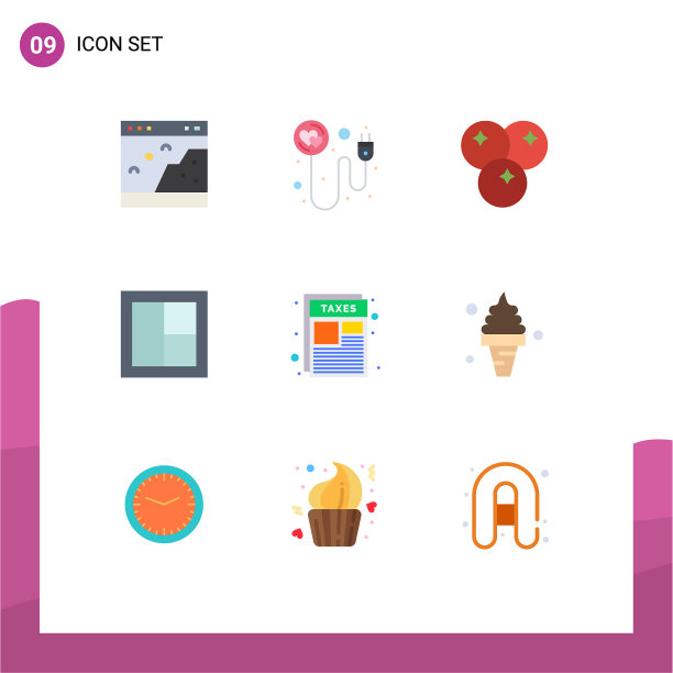 Set 9 commercial flat colors pack for木制图片下载