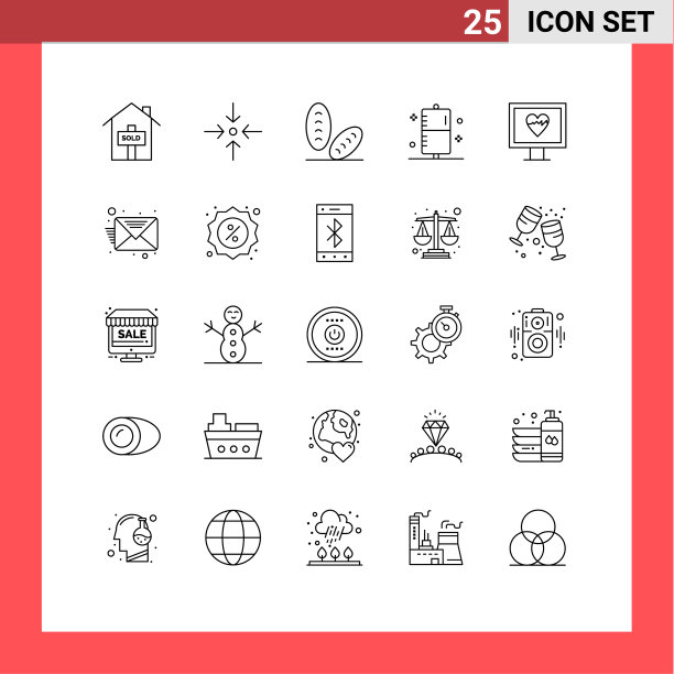 包25现代线条符号和符号的网页图片下载