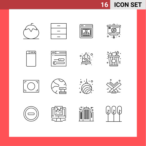 象形图设置16简单轮廓机图片下载