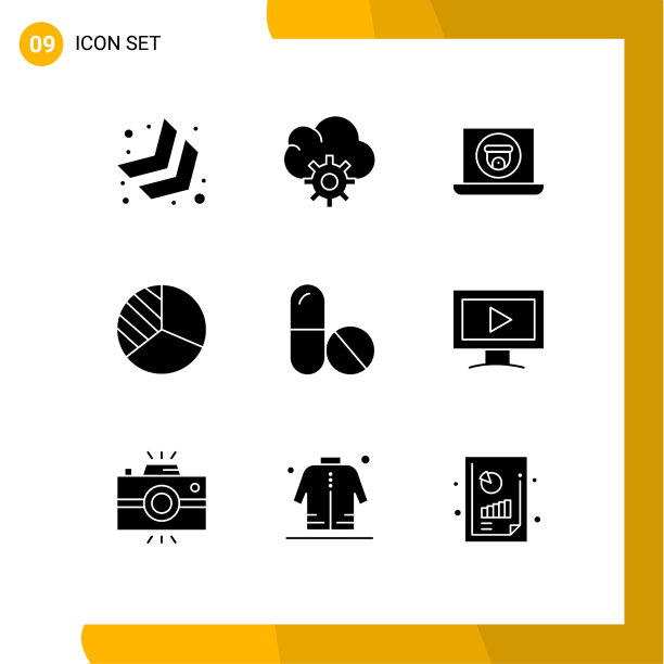 股票图标包9行符号和符号图片下载