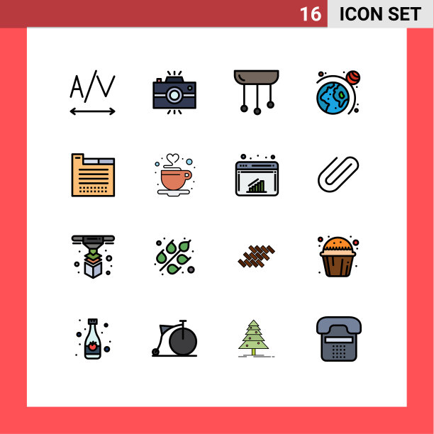 16平面颜色填充线概念的网站图片下载