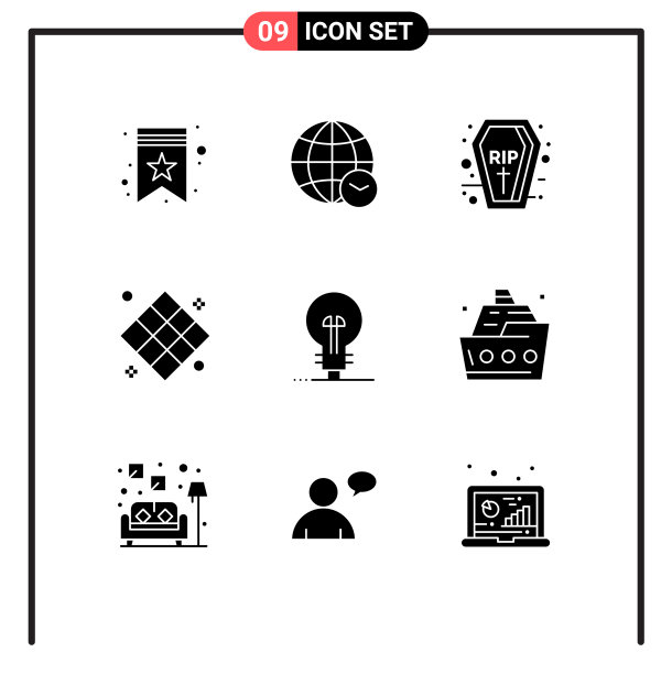 现代集9个立体象形文字之图片下载