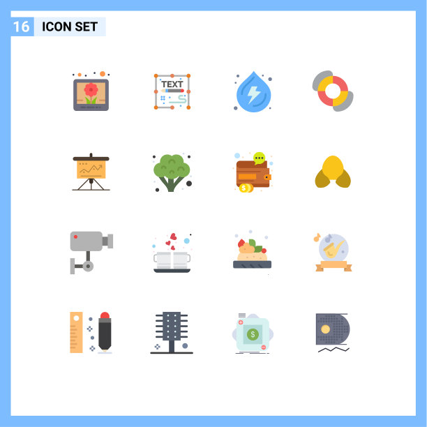 用户界面包16个基本平色的图片下载