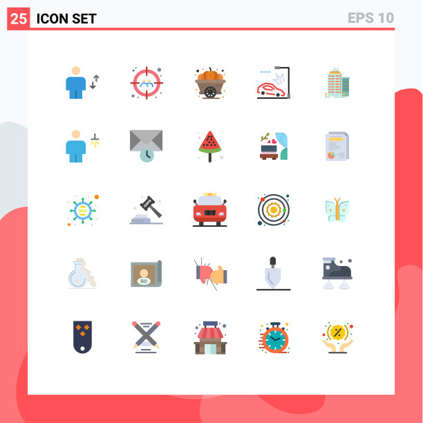 通用图标符号组25现代扁平图片下载