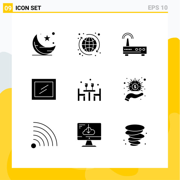 用户界面包9个基本立体字形图片下载