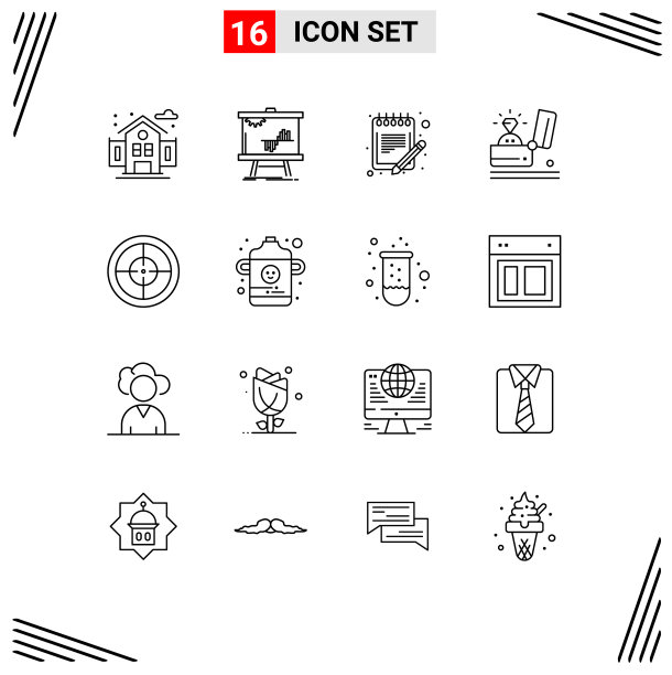 16个普遍的大纲符号象征着婚礼图片下载