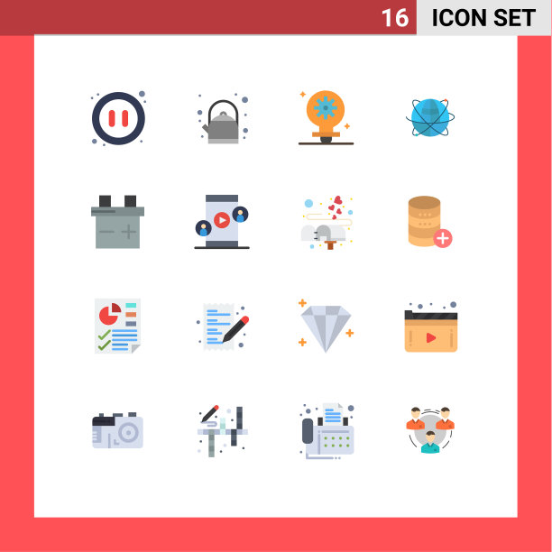 现代设置16平色象形世界图片下载