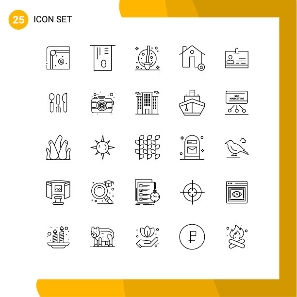 用户界面包25个基本线路卡图片下载