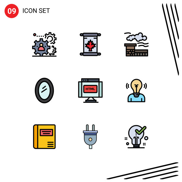 用户界面包9基本填充线平图片下载