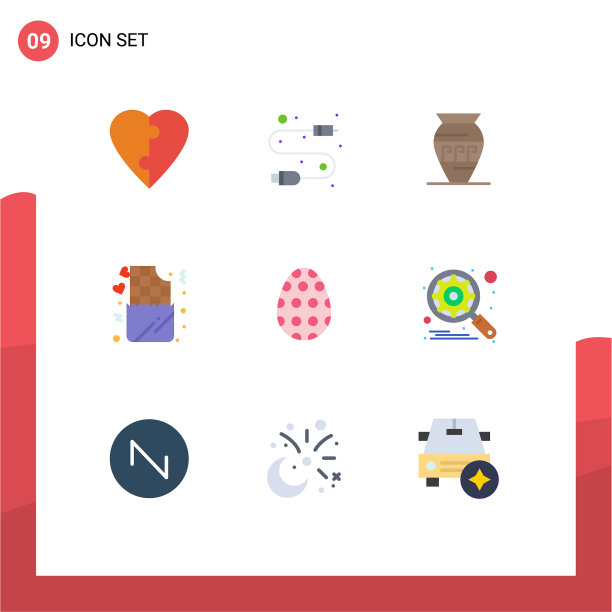 股票图标包9行符号和符号图片下载