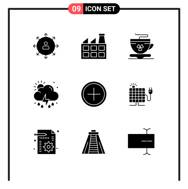 移动界面立体字形设置9个象形图图片下载