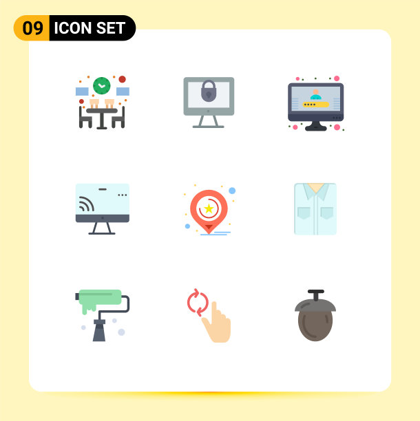 9 .平面色彩概念的网站，移动和应用程序图片下载