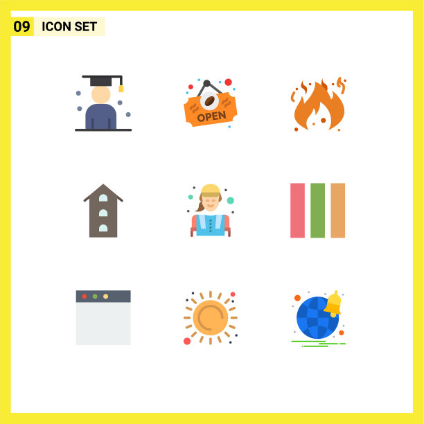 9 .创意图标的现代标志和符号图片下载