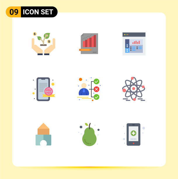 9 .创意图标的现代标志和符号图片下载