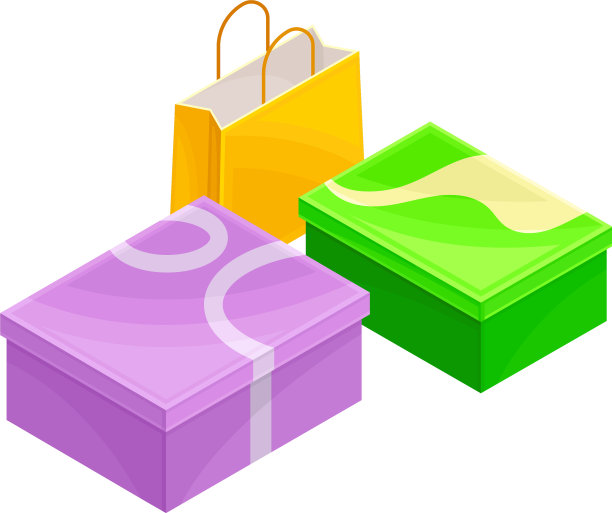 五颜六色的购物袋和包装图片下载