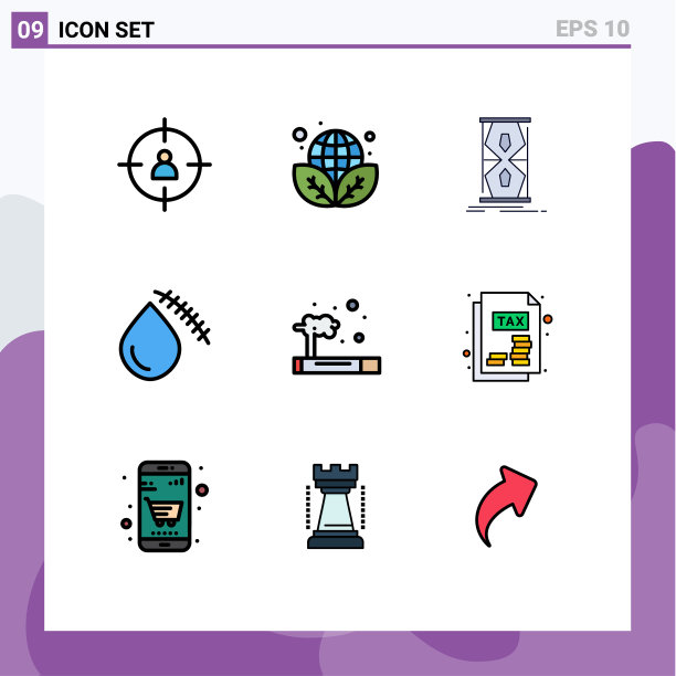 用户界面包9基本填充线平图片下载