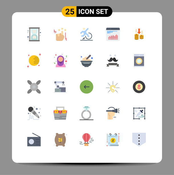 通用图标符号组25现代扁平图片下载