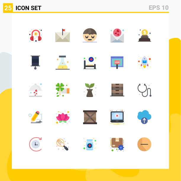 25组现代平面颜色设置捐赠图片下载