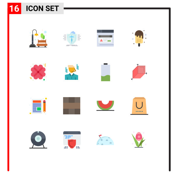 设置16个现代UI图标符号标志图片下载
