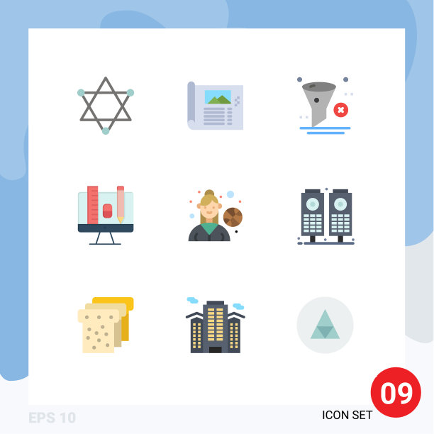 9 .主题平色和可编辑的符号图片下载