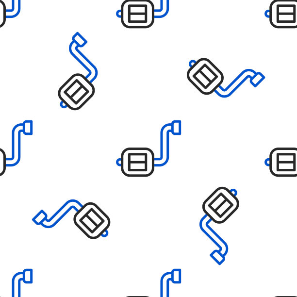 线自行车踏板图标隔离无缝模式上的白色背景。色彩斑斓的轮廓的概念。向量图片下载