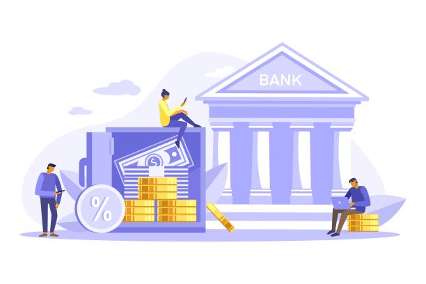 手机银行和网上支付的概念。长期存款数字。图片下载