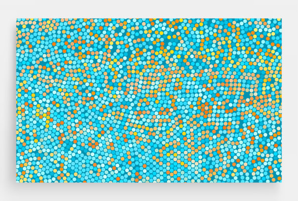 马赛克。抽象背景与颜色圈。圆点图案。3 d矢量插图。图片下载