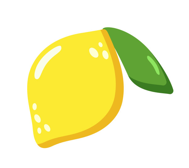 多汁的黄色柠檬矢量平面插图图标素食，有机菜单。矢量夏季元素的卡片，横幅，海报，马克杯，剪贴簿，枕头套，手机壳和服装设计。图片下载