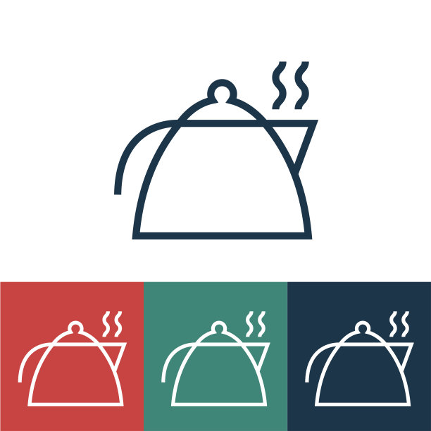 线性矢量图标与水壶图片下载