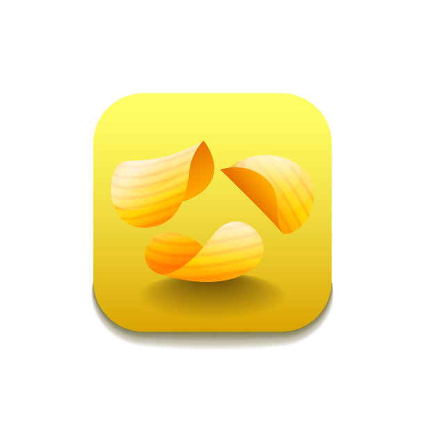 薯片零食快餐标志矢量符号图标设计风格图片下载