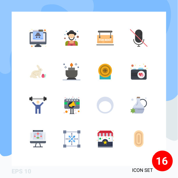 股票图标包16行符号和符号图片下载