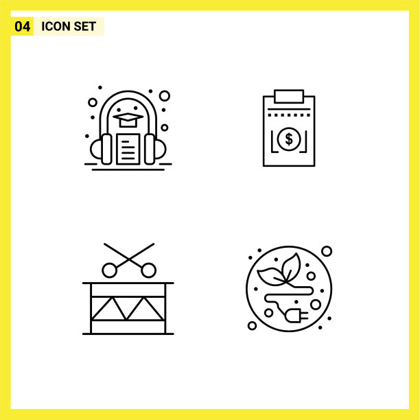 移动界面线设4个象形图图片下载