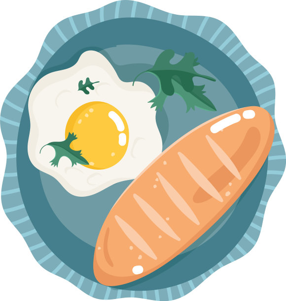 食物晚餐菜单新鲜早餐煎蛋面包图片下载