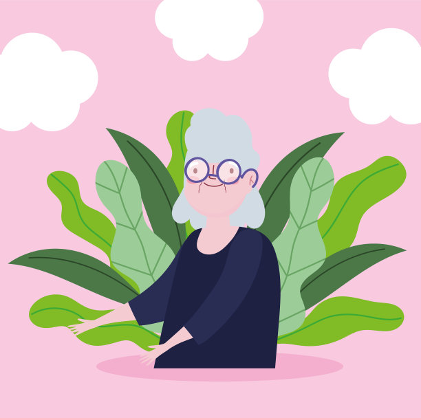 卡通老奶奶老奶奶角色图片下载