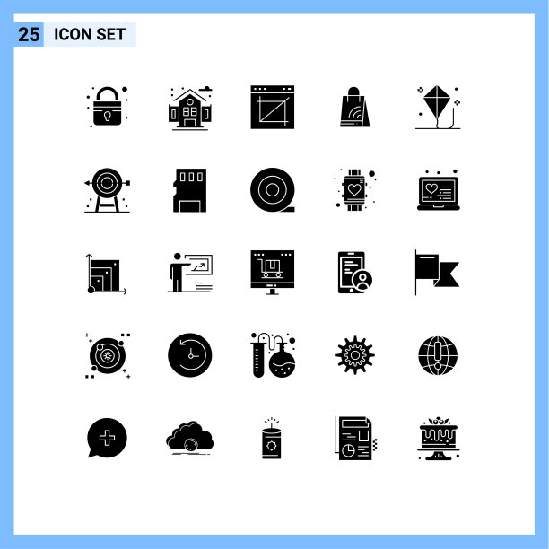 现代设置了25个立体象形文字和符号等图片下载