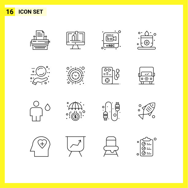 16大纲概念的网站，移动和应用程序图片下载