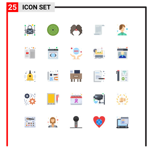 将25个单色标志和符号组合在一起图片下载