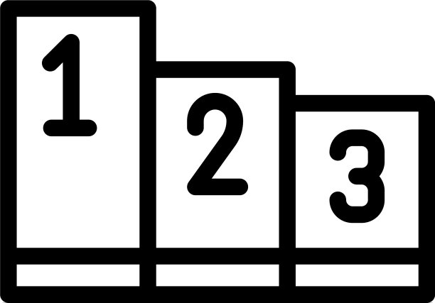 古典式摔跤领奖台图标轮廓风格图片下载