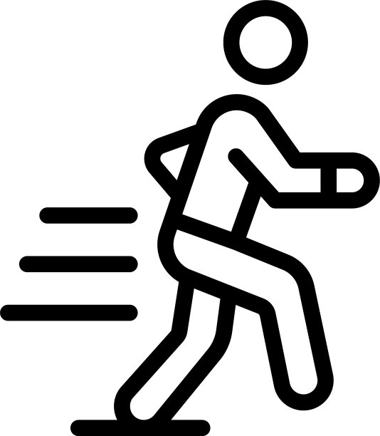 跑步习惯图标轮廓风格图片下载