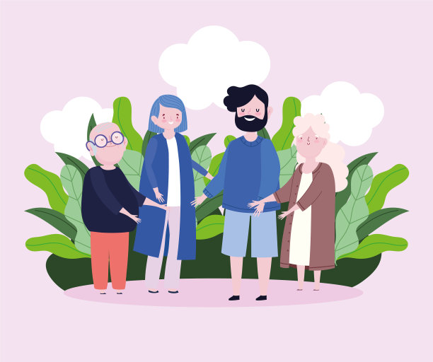 家庭中祖父母和父母一起成员图片下载