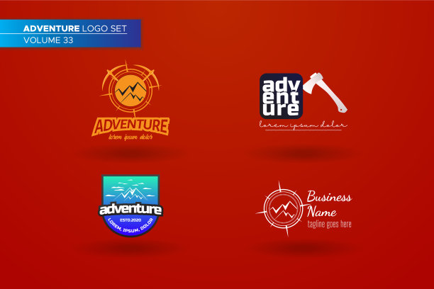 冒险标志设置模板斧铲指南针图片下载