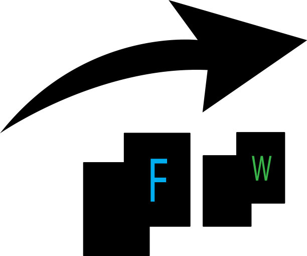 箭头图标fw应用字母设计图片下载