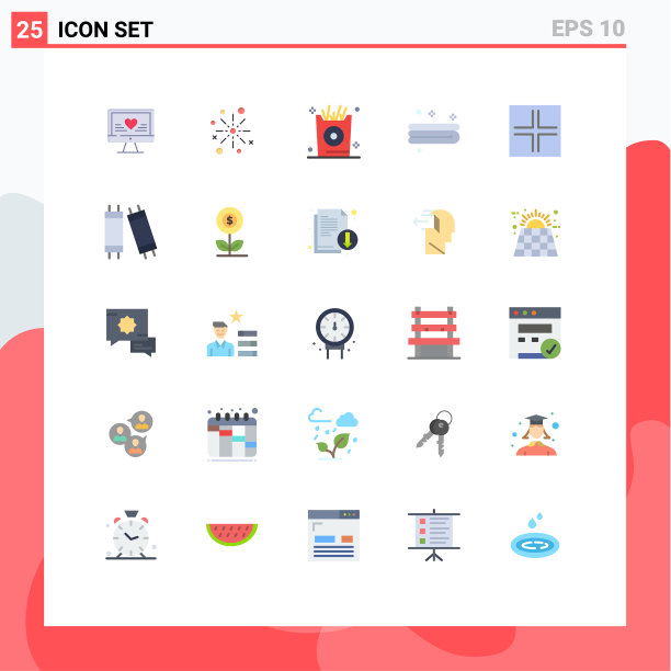 包25个创意平色毛巾清洁图片下载