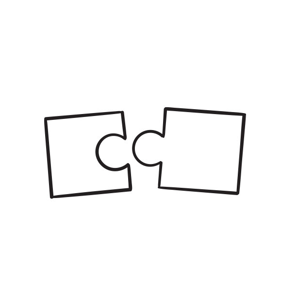 手绘涂鸦拼图线图标卡通风格图片下载