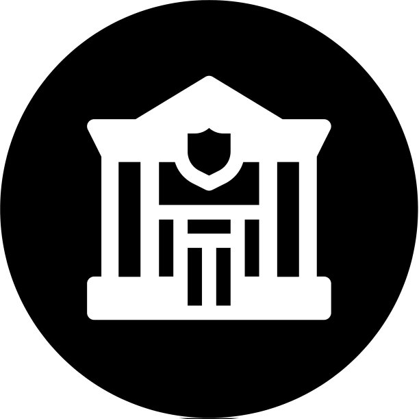 总部警察局黑色图标图片下载