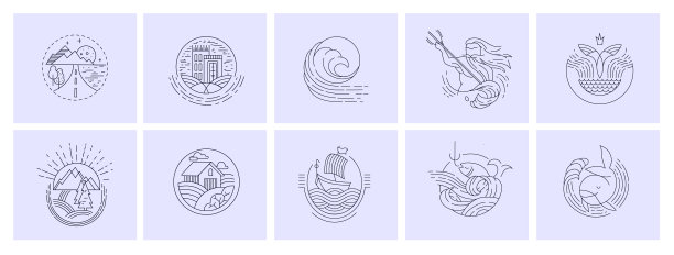 图标和标志的餐厅或农场图片下载