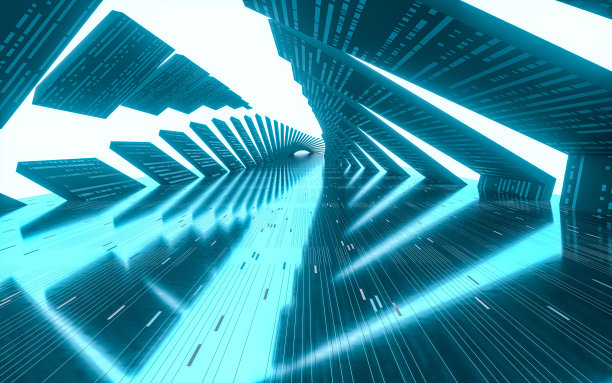 空隧道技术线，3d渲染图片下载