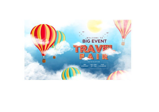旅游展览会背景推广活动图片下载