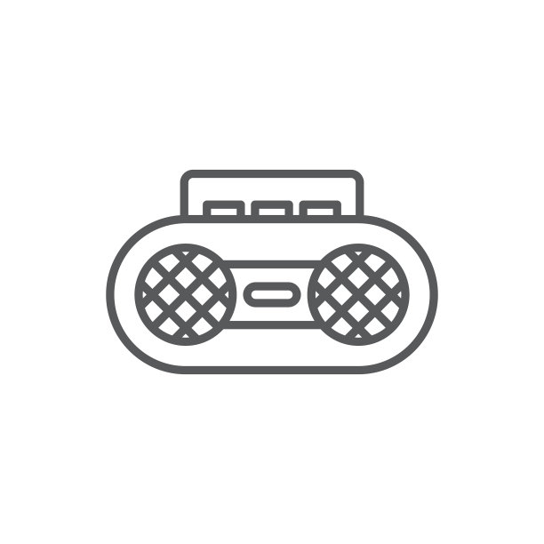 复古卡式磁带录音机图标图片下载