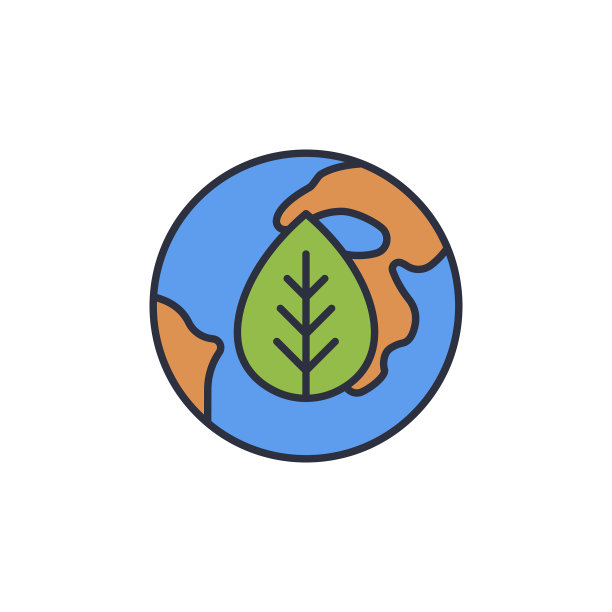 世界生态图标符号孤立于白色之上图片下载